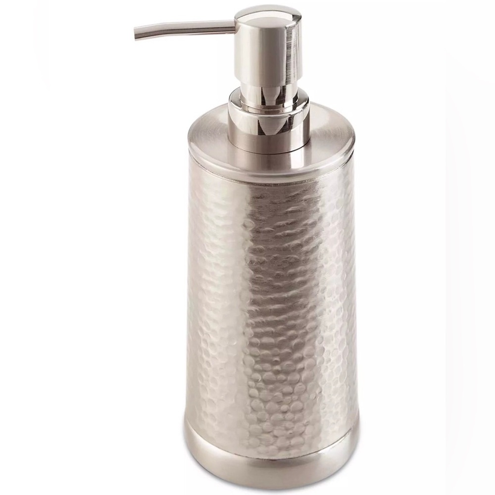 Chase Lotion Pump Hammered Metal Brushed Chrome